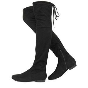 Black Thigh High Boots